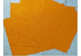 Фоамиран глиттерный  2 мм (20*30см) цв. ярко-оранжевый, цена за лист